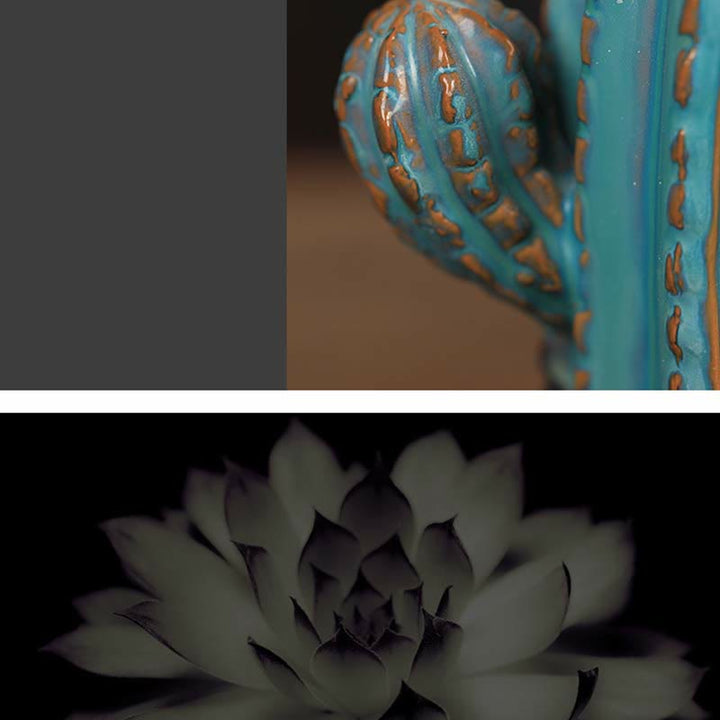 Brûleur d'encens à reflux en céramique Cactus Healing Smoke Fountain - image 5