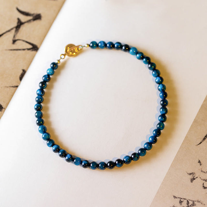 Bracelet de protection en pierre naturelle œil de tigre bleu Buddha Stones