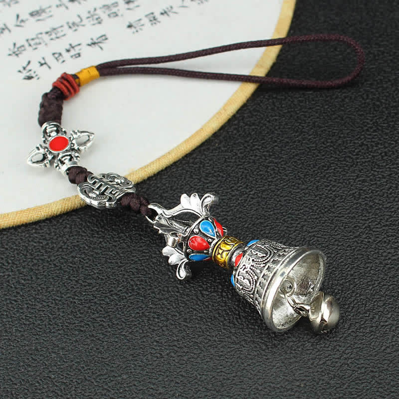 Décoration suspendue de voiture spirituelle du Tibet Om Mani Padme Hum Vajra Dorje