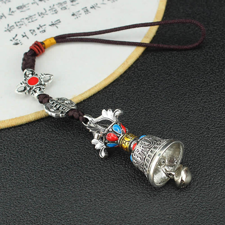 Décoration suspendue de voiture spirituelle du Tibet Om Mani Padme Hum Vajra Dorje