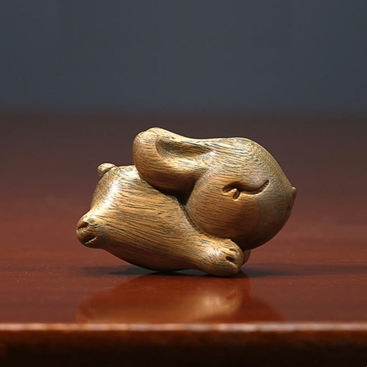 Buddha Stones de Santal Vert Petit Mini Lapin Mignon Lapin Décorations de Paix - image 15