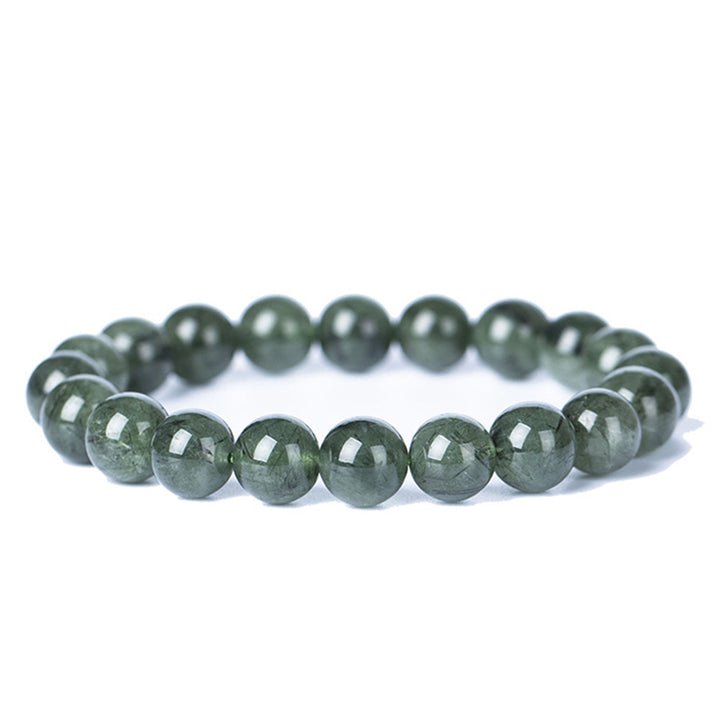 Bracelet de bénédiction et de richesse en cristal vert naturel Buddha Stones