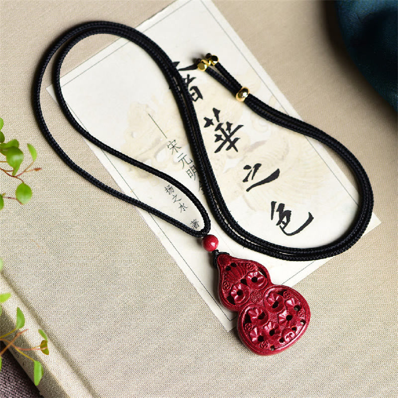 Collier pendentif en Buddha Stones rieur Yin Yang zodiaque chinois gourde cinabre naturel bénédiction - image 25