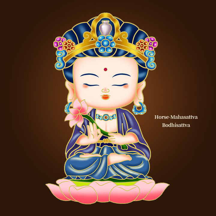 Buddha Stones Zodiaque chinois Bouddha natal Bénédiction Richesse Fortune Autocollant de téléphone pour réfrigérateur