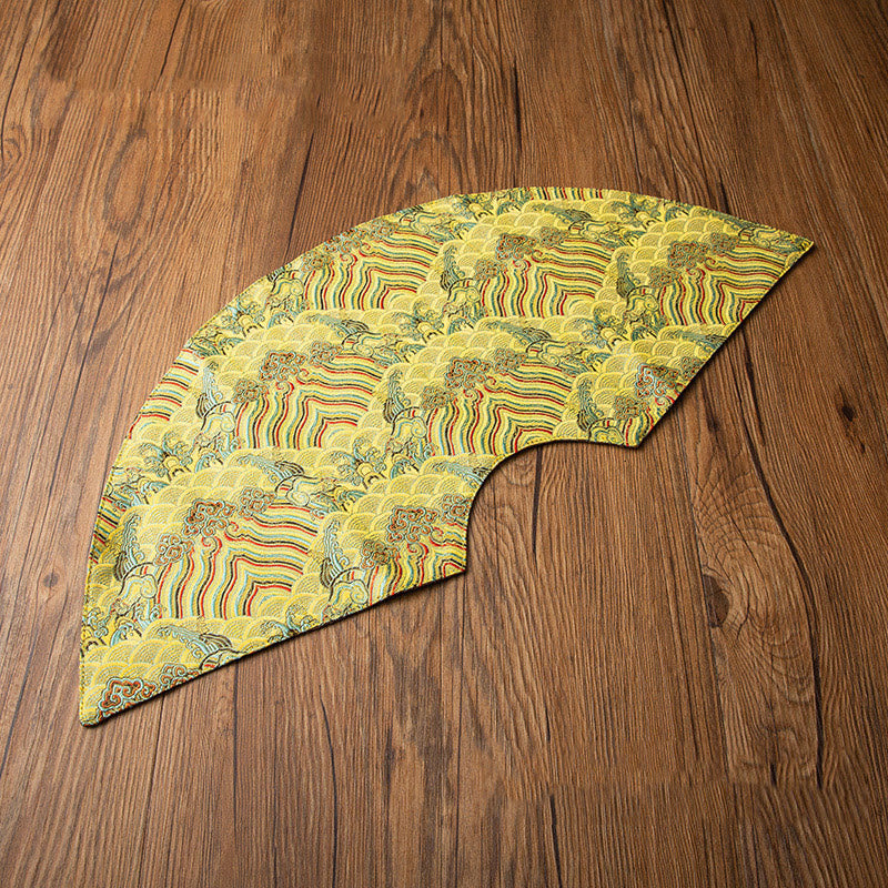 Buddha Stones vintage et vagues de la mer, dessous de verre pour tasse à thé, tapis à thé Kung Fu