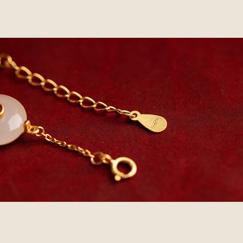 Bracelet porte-bonheur en jade Buddha Stones et nuages de bon augure