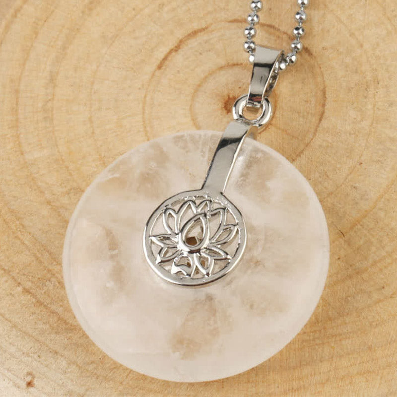Collier pendentif de guérison en cristal rose avec Buddha Stones et améthyste - Cristal blanc - image 20
