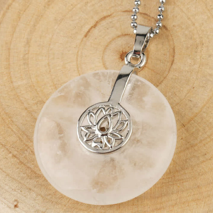 Collier pendentif de guérison en cristal rose avec Buddha Stones et améthyste - Cristal blanc - image 20