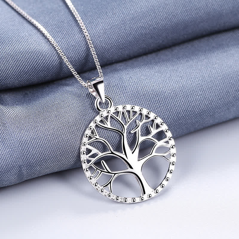 Collier pendentif création arbre de vie en argent sterling 925 avec Buddha Stones - L'Arbre de Vie - image 0