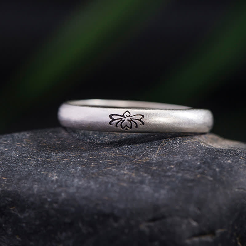 Bague d'illumination en argent sterling 925 avec Buddha Stones et fleur de lotus - image 2
