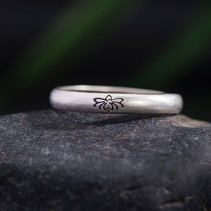Bague d'illumination en argent sterling 925 avec Buddha Stones et fleur de lotus - image 2