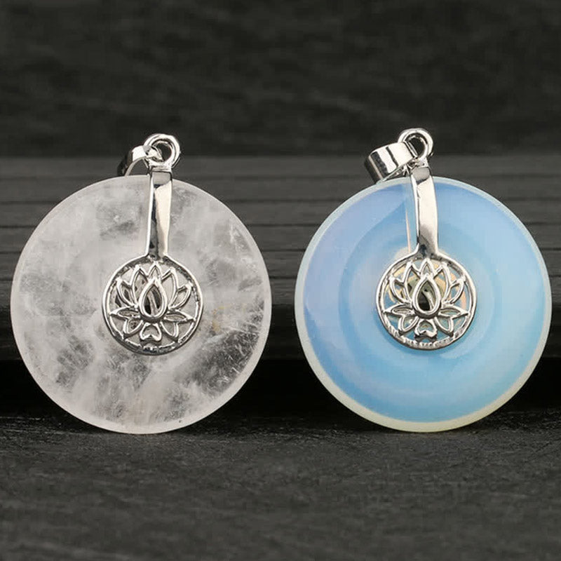 Collier pendentif de guérison en cristal rose avec Buddha Stones et améthyste