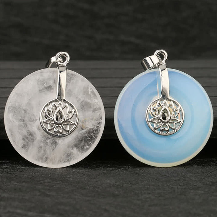 Collier pendentif de guérison en cristal rose avec Buddha Stones et améthyste