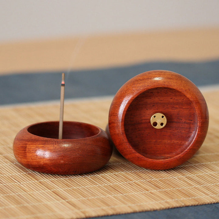 Brûleur d'encens de méditation et de guérison en bois de rose