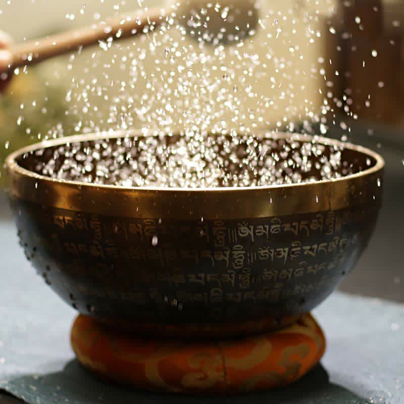 Bol chantant Sutra, fabriqué artisanalement pour la guérison et la méditation, ensemble de bols sonores à énergie positive - image 1