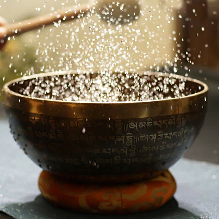 Bol chantant Sutra, fabriqué artisanalement pour la guérison et la méditation, ensemble de bols sonores à énergie positive - image 1
