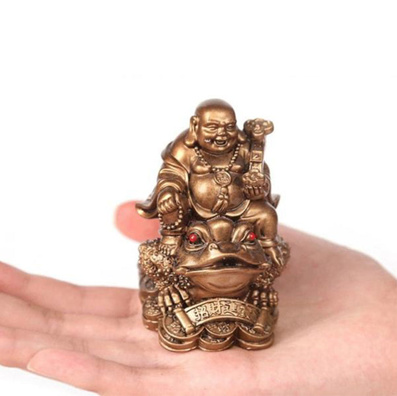 Décoration ornementale en forme de crapaud Feng Shui Maitreya