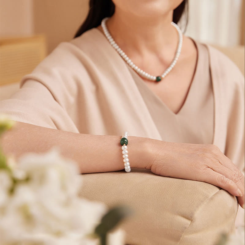 Buddha Stones en argent sterling 925 avec perles naturelles Hetian Jade Aigue-marine Sagesse Sincérité Bracelet