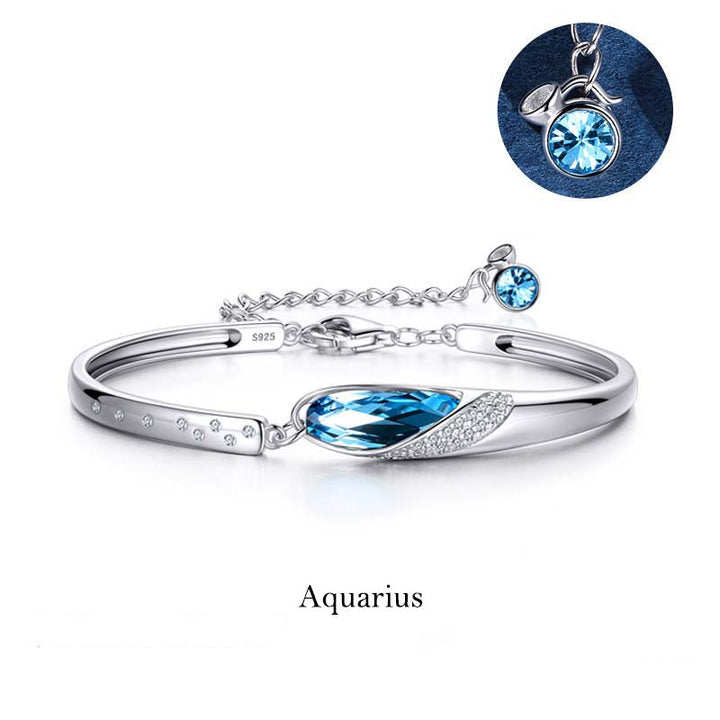 Bracelet à breloques en cuivre plaqué argent 925 Buddha Stones avec 12 constellations du zodiaque - image 6