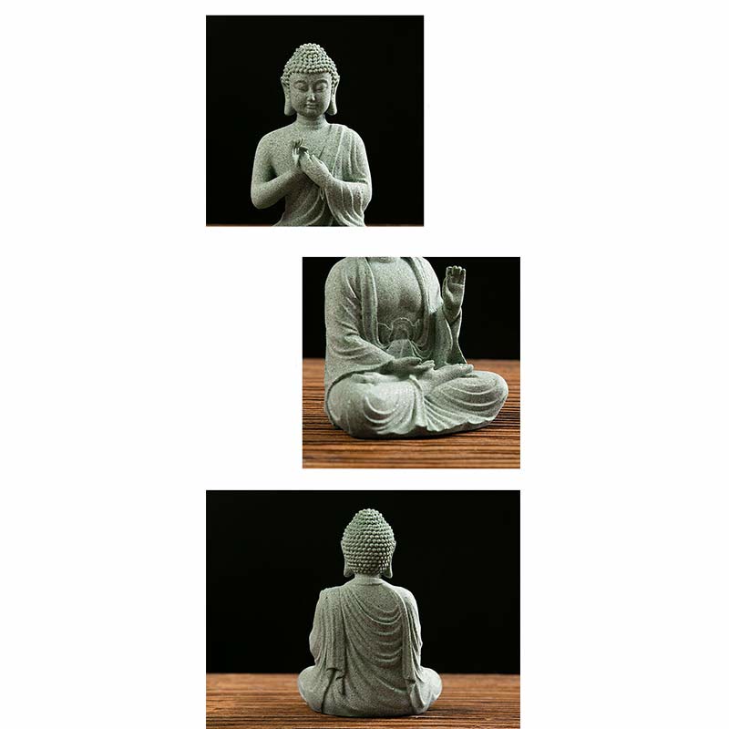 Buddha Stones Méditation Tibétaine Contemplation Bouddha Sérénité Compassion Statue Figurine Décoration - image 9