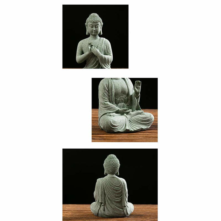 Buddha Stones Méditation Tibétaine Contemplation Bouddha Sérénité Compassion Statue Figurine Décoration
