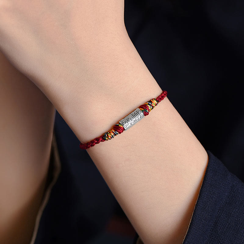 Bracelet de cheville en argent sterling 925 fabriqué à la main avec des Buddha Stones, design tout va bien, protection et force - image 15