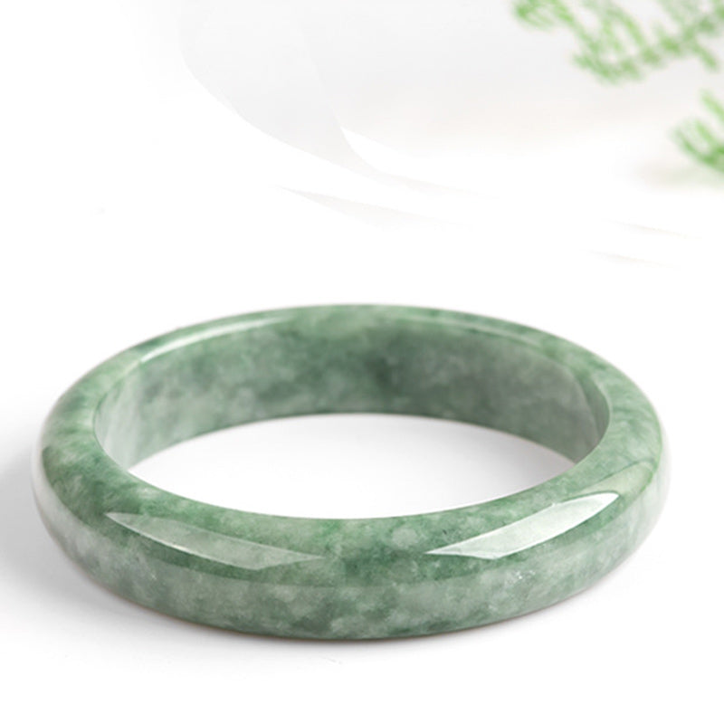 Bracelet jonc en jade naturel Buddha Stones pour la chance et la richesse