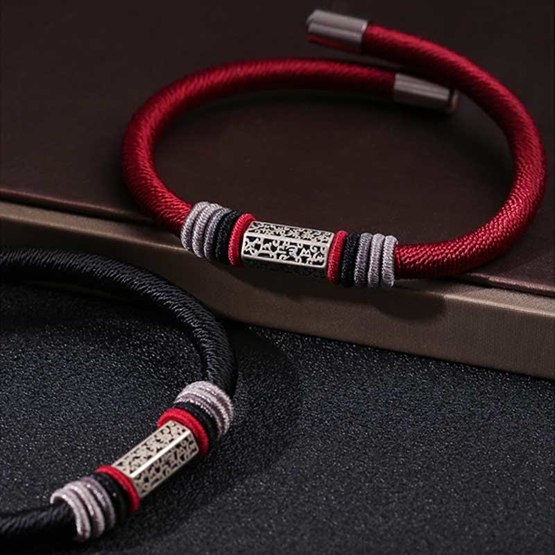 Bracelet en argent sterling 925 Buddha Stones et symbole de la paix Om Mani Padme Hum - image 13