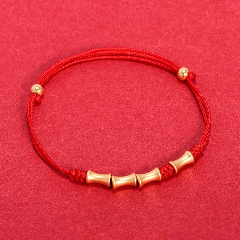 Bracelet tressé en argent sterling 925 Buddha Stones et motif bambou