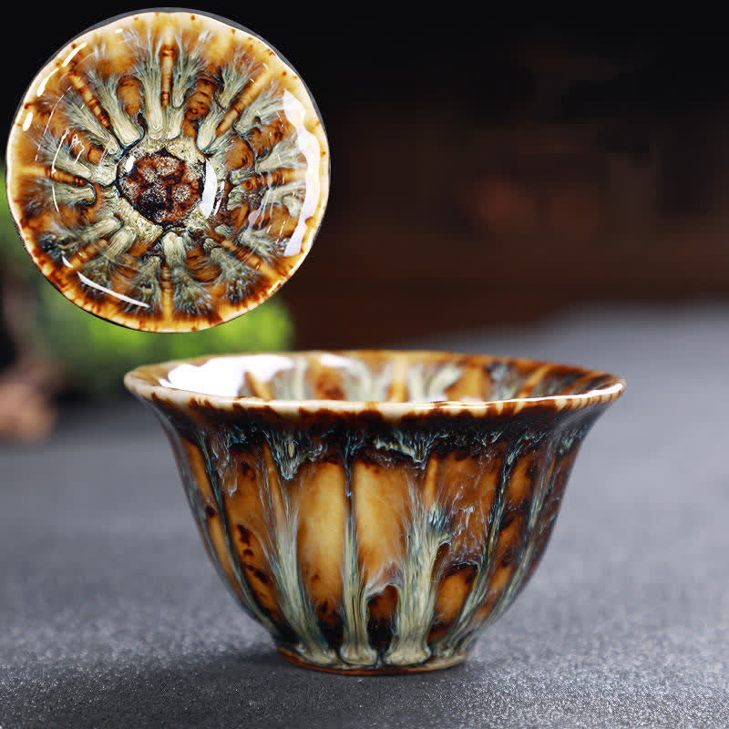 Tasse à thé en céramique colorée avec Buddha Stones pour la maison et le bureau