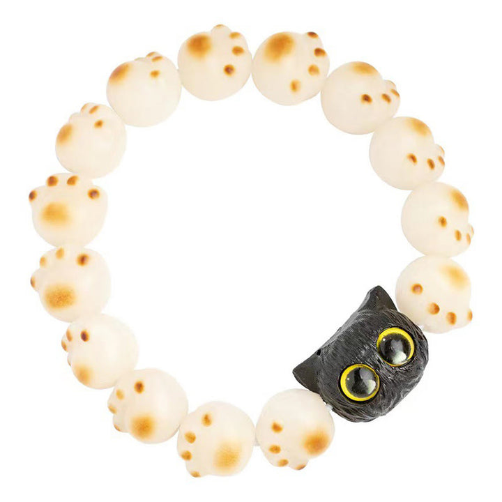 Bracelet de paix porte-bonheur en bois de santal rouge avec de belles pattes de Buddha Stones et des graines de Bodhi naturelles - image 7