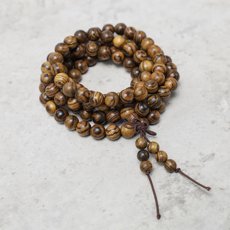 Bracelet Mala 108 Buddha Stones Prière Méditation Bois de Santal Élastique - image 21