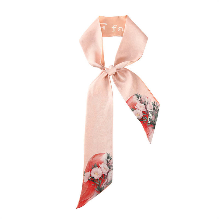 Foulard pour cheveux en soie 100 % mûre avec Buddha Stones, fresques de Dunhuang, montagnes, coucher de soleil, motif floral