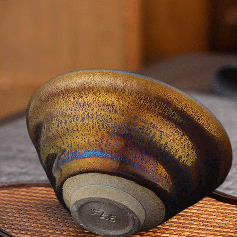 Tasse à thé en céramique Buddha Stones colorée de la Voie lactée de Jianzhan de pierres de Bouddha tasse à thé Kung Fu Tenmoku