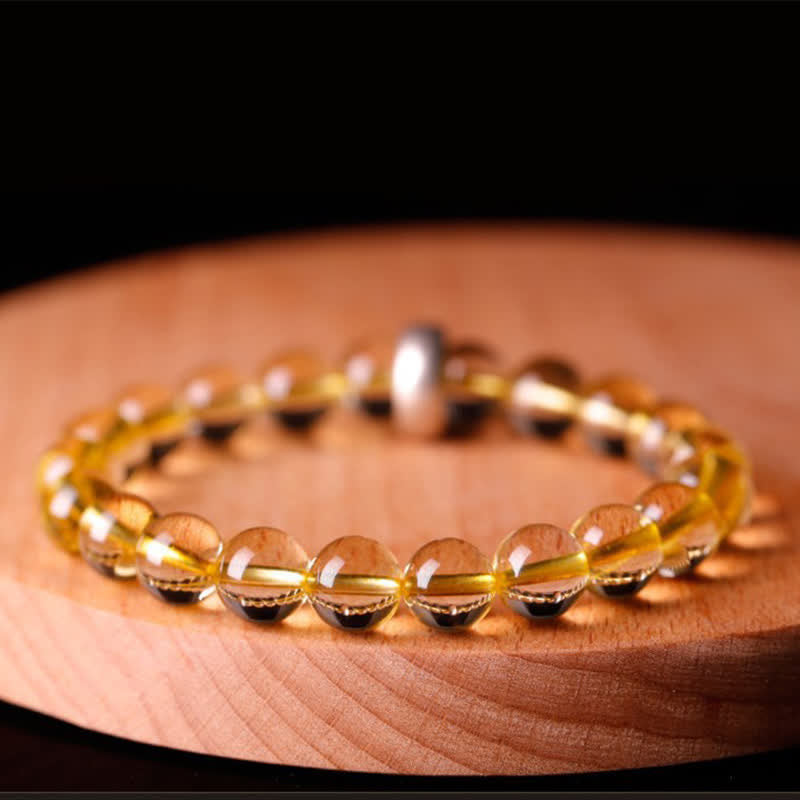 Bracelet de protection en argent sterling 925 avec pendentif en citrine et bouddha du zodiaque chinois