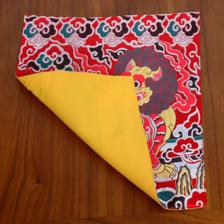 Tapis d'autel de prière Fengshui Kirin Tapis de méditation de guérison Symbole de bon augure