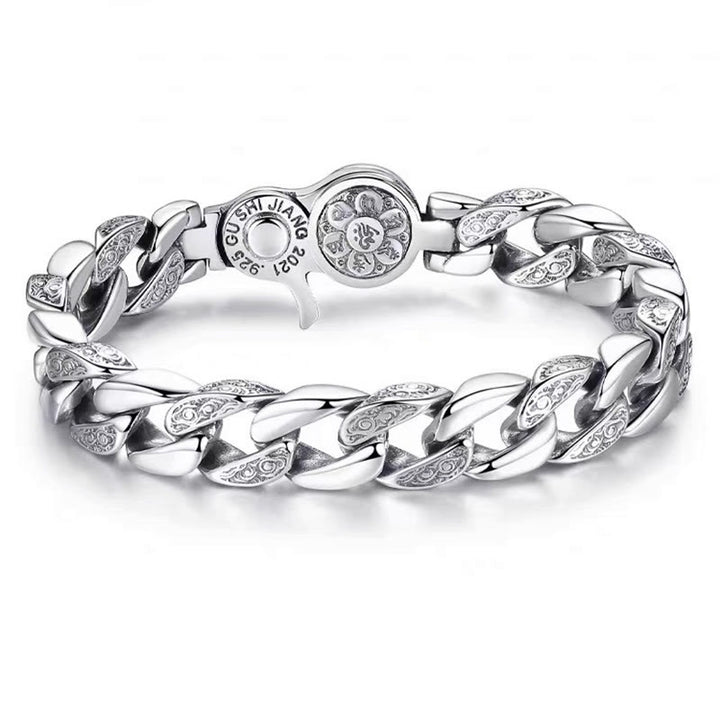 Bracelet de créativité double Dorje Vajra en Buddha Stones du Tibet Om Mani Padme Hum