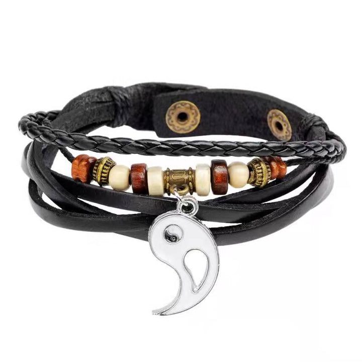 Bracelet d'équilibre de couple pendentif Yin Yang