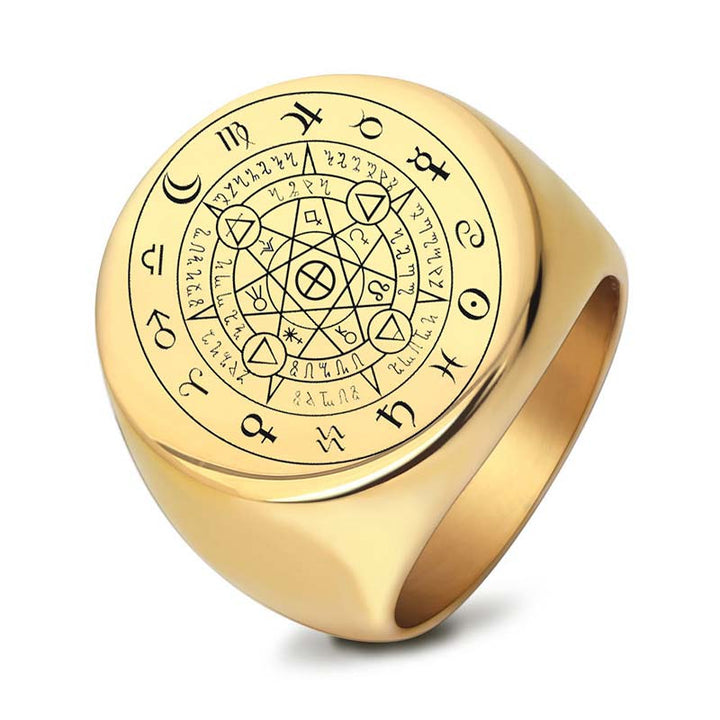 Bague de protection et de bénédiction des 12 constellations du zodiaque de Buddha Stones