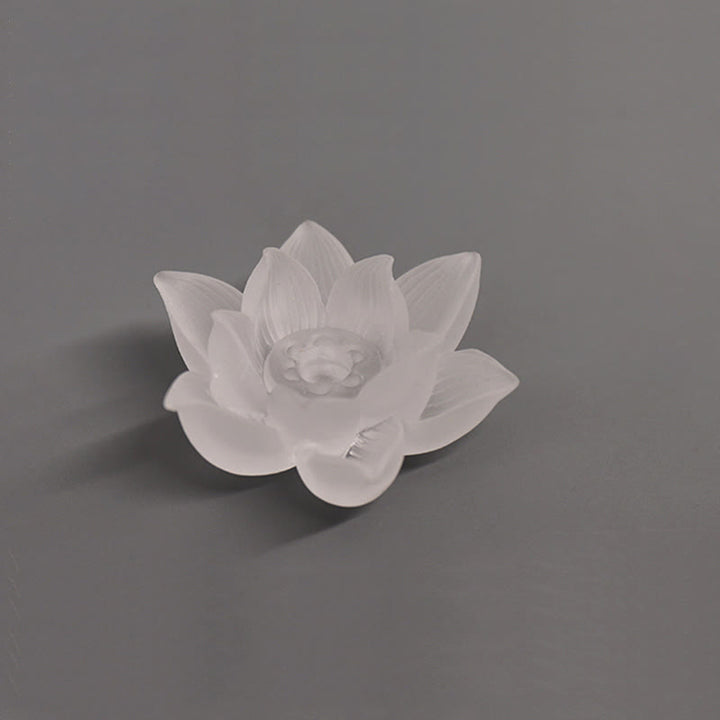 Brûle-encens en forme de bâton de méditation et de guérison en cristal Lotus Liuli de Buddha Stones - image 14