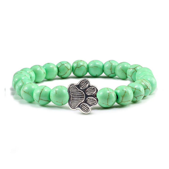 Buddha Stones Bracelet en pierre « Sauvez un chien » - Perles vert clair - image 18