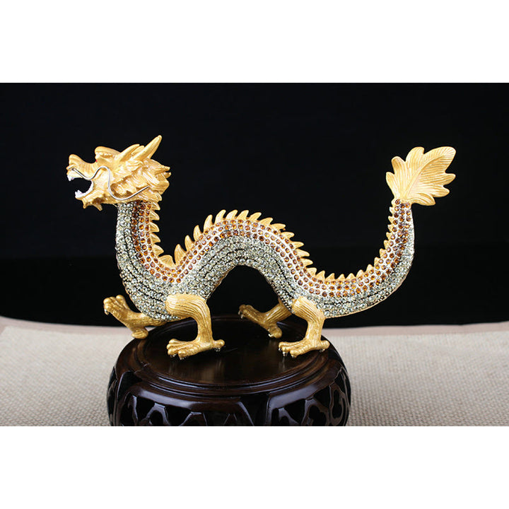 Buddha Stones Feng Shui faites à la main Dragon Chance Succès Décoration de la maison
