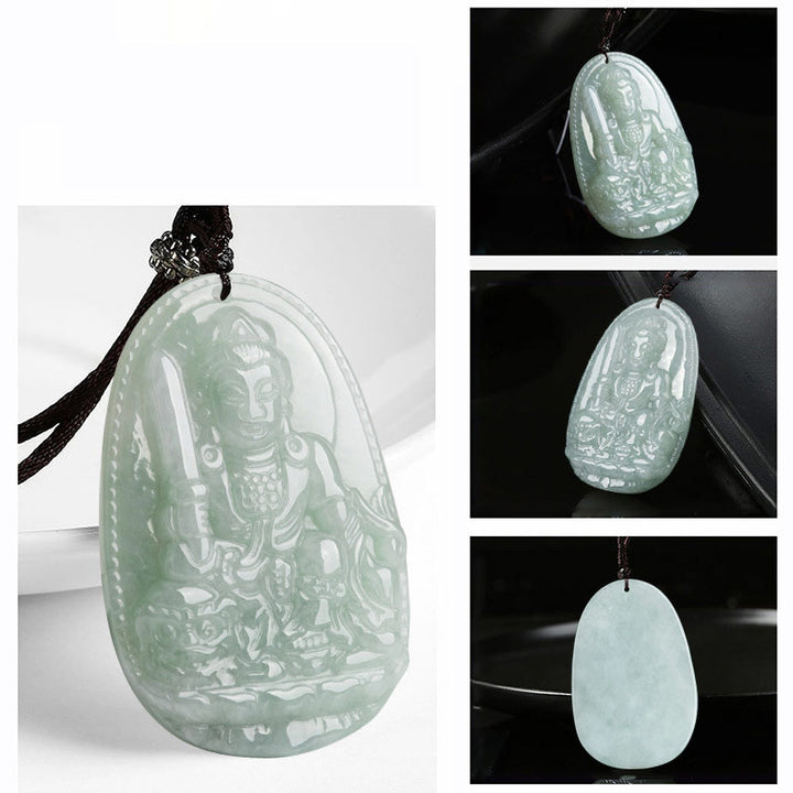 Collier pendentif en jade avec Buddha Stones et zodiaque chinois - image 7