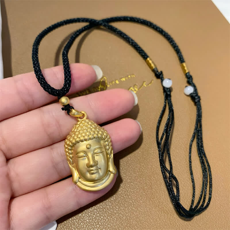 Collier pendentif en cuivre et or représentant un Bouddha - Grand - image 1