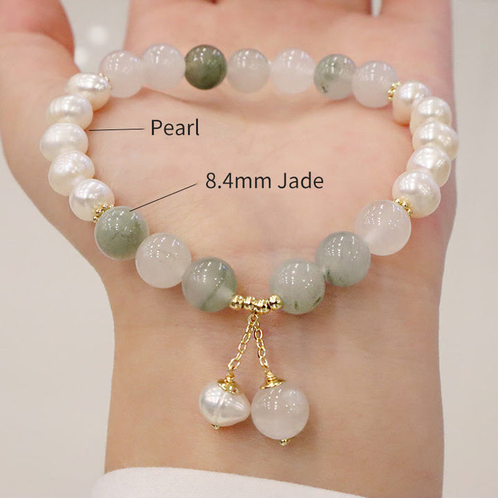 Bracelet de guérison en jade et Buddha Stones