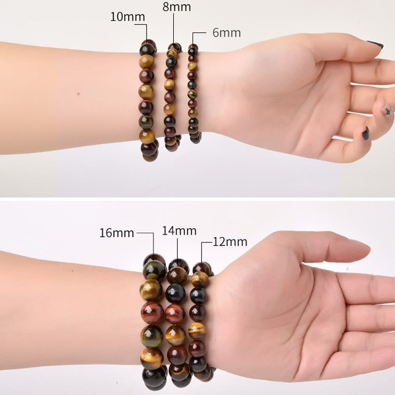 Bracelet de protection positive en œil de tigre naturel Buddha Stones