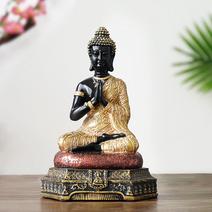 Buddha Stones Statue de Bouddha de la Compassion en Résine Décoration