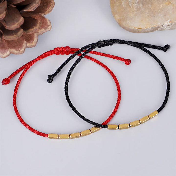 Bracelet tressé de protection en perles de cuivre fabriquées à la main par Buddha Stones
