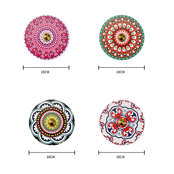 Brûleur d'encens en céramique avec bâton de bénédiction et Buddha Stones à motifs colorés