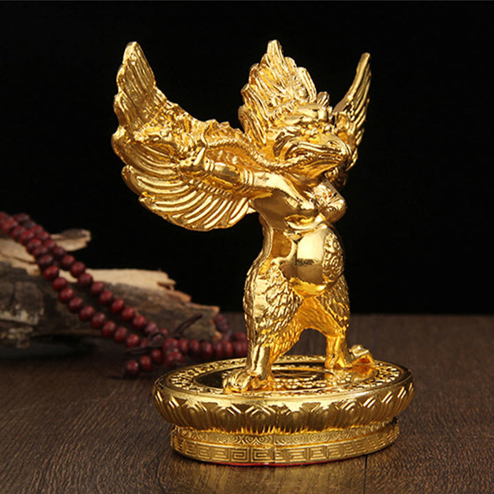 Décoration de la maison en alliage d'or tibétain Garuda Bird Protection - image 1
